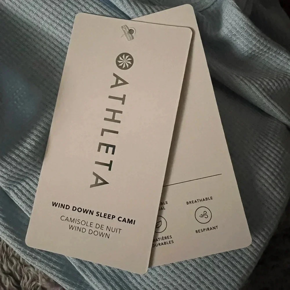 Athleta Wind Down Sleep Cami Size XS NEW Light Blue - Picture 3 of 4